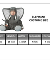 Infant Elephant Halloween Costume 0-6M, Grey