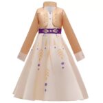 Princess Elsa Dress Party Frock Halloween Costumes For Kids Girls Anna Elsa Dress Costume