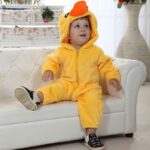 Gaoqi Matching Mommy Baby Girl Outfits Newborn Infant Boys Spring Winter Animals Long Sleeve Fleece Romper Jumpsuit Clothes (Yellow, 18-24 Months)