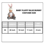 Baby Fluffy Blue Bunny Costume - Image 2