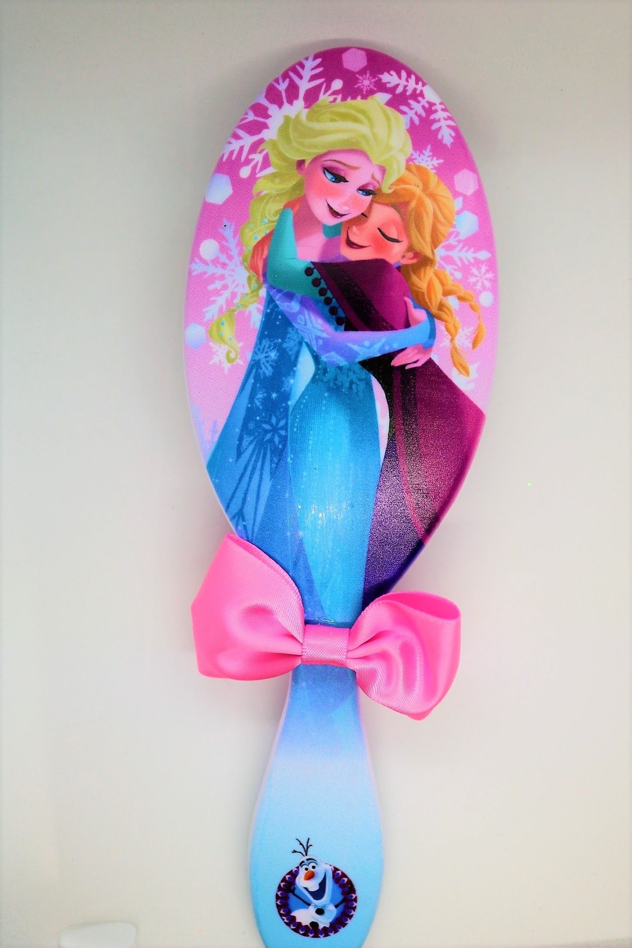 ElsaAnnaFrozen-1Design2Hairbrush.jpg Disney Frozen Comb for Girls Princess Minnie Mouse Hair Brushes Hair Care Baby Girl Care Mickey Anti-static Hair Comb Disney Toy 1 order - Image 3