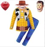Boys Deluxe Cowboy Sheriff Woody Cartoon Movie Character Cosplay Halloween Party Fancy Costume - Image 2